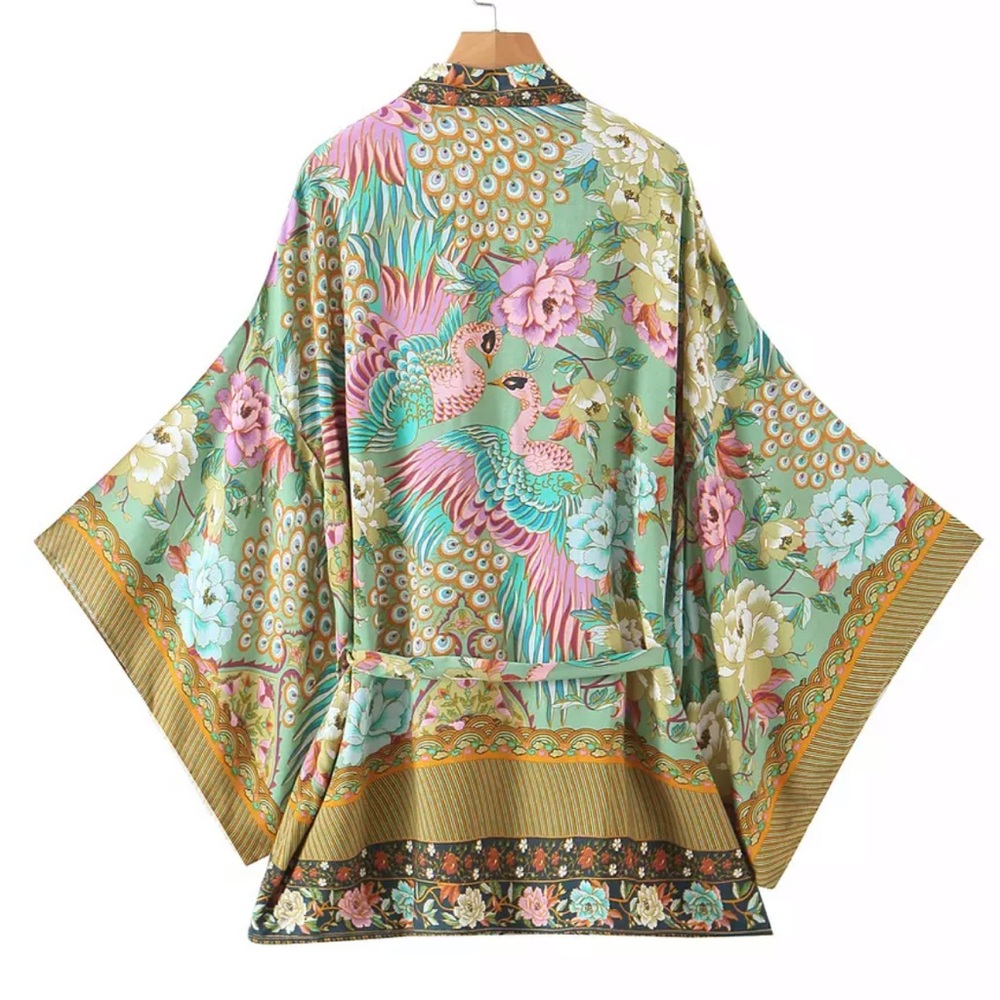 Mini MeadowLands Boho Short Kimono Cardigan Throw - Picture 3 of 7